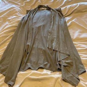 Pink Rose Olive Green Vest